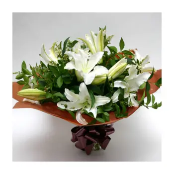 white lilies in a bouquet Delivery To Philippines