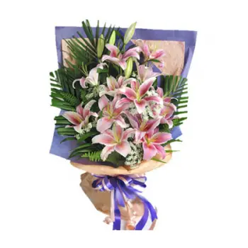 12pcs pink lilies Delivery To Philippines