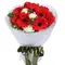 12 Red Gerberas and Roses in a Bouquet
